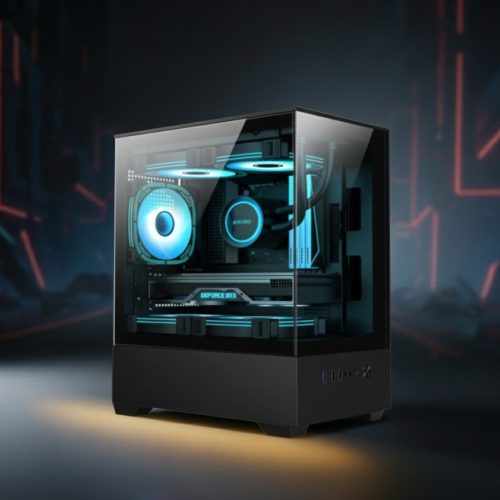 RX-195A (Glass) Gaming PC Casing - Compact & Sleek