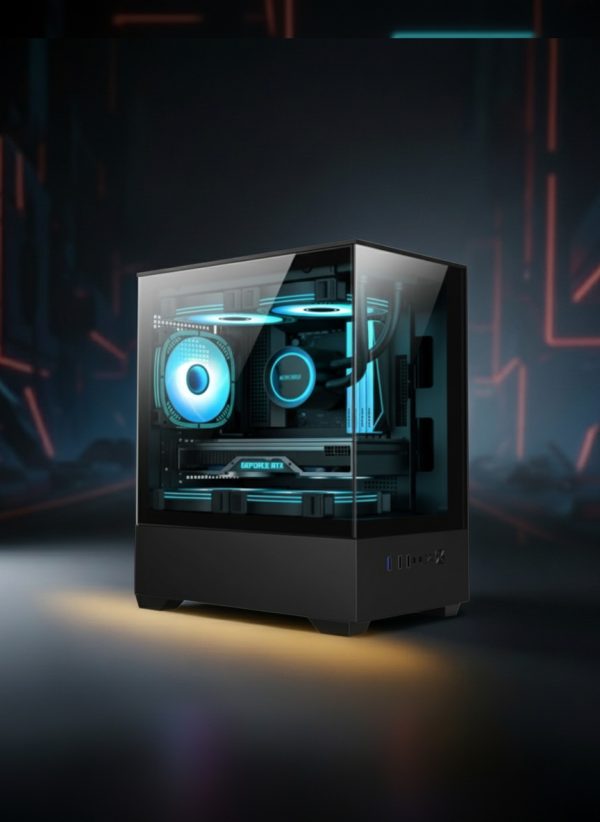 RX-195A (Glass) Gaming PC Casing - Compact & Sleek